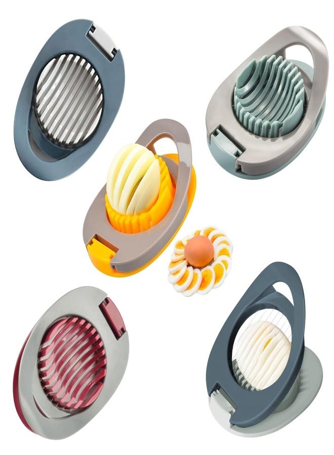 Dec Kitchenpro 3-in-1 Egg Slicer Cutter - Portable Boiled Egg Chopper for Salad, Sandwiches - Kitchen Tool Makes Slices, Wedges, Cubes - Durable Slicer Kitchen Gadget (Multicolor) - Image 1